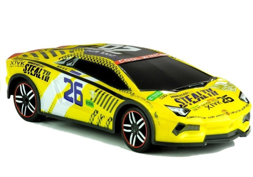 Auto na dálkové ovládání sportovní s pilotem 1:14 žluté