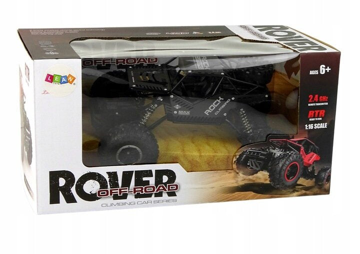 Auto na dálkové ovládání terénní 4x4 s velkými koly černé