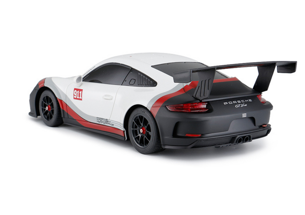 Auto RC 1:18 Porsche 911 GT3 s pilotem – Rastar bílo šedé