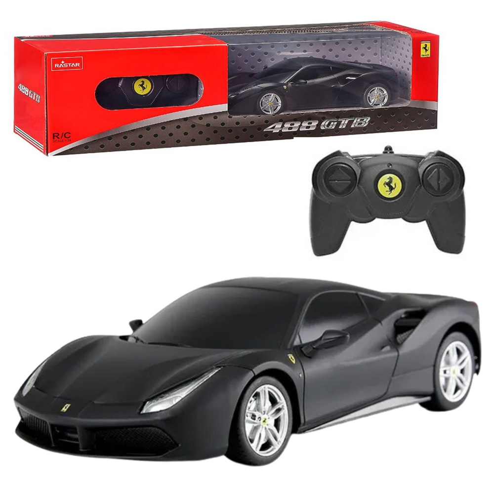 Auto RC Ferrari 488 GTB s dálkovým ovládáním 1:24 – Rastar černé