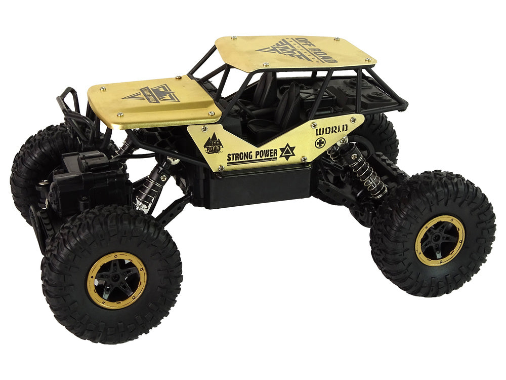 Auto RC s vysokými koly 1:18 s amortizátory černé zlaté