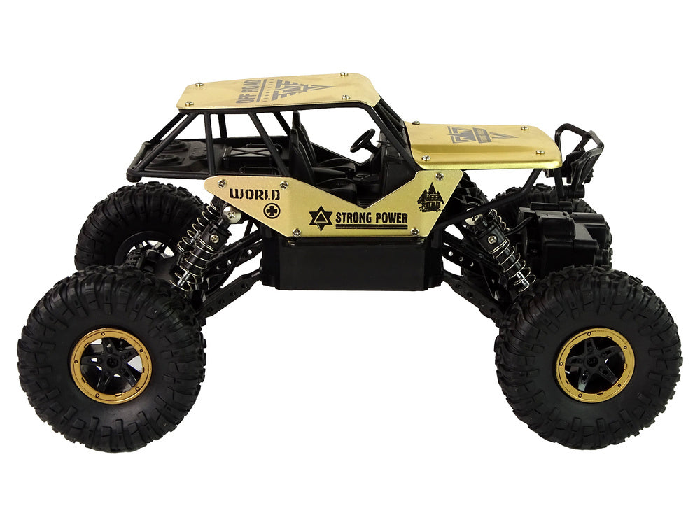 Auto RC s vysokými koly 1:18 s amortizátory černé zlaté