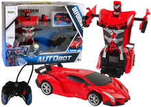 Auto robot 2v1 na dálkové ovládání – se světly a zvuky | červený