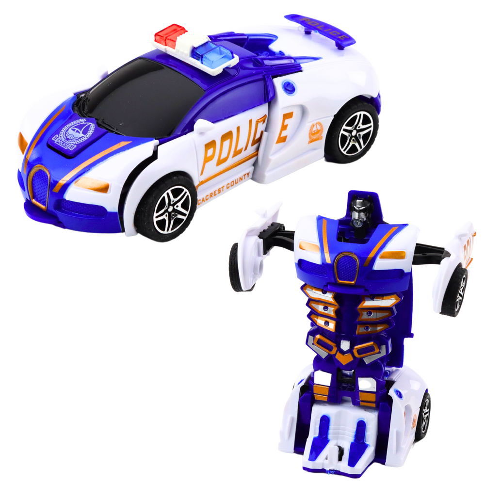 Auto robot 2v1 policejní sportovní – mechanický pohon