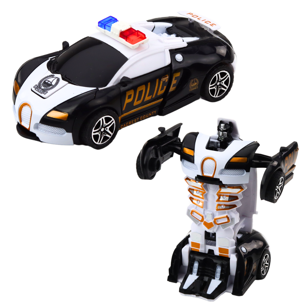 Auto robot 2v1 policejní sportovní – mechanický pohon