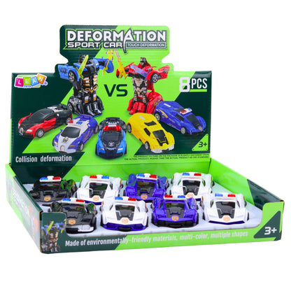 Auto robot 2v1 policejní sportovní vůz – mechanický pohon