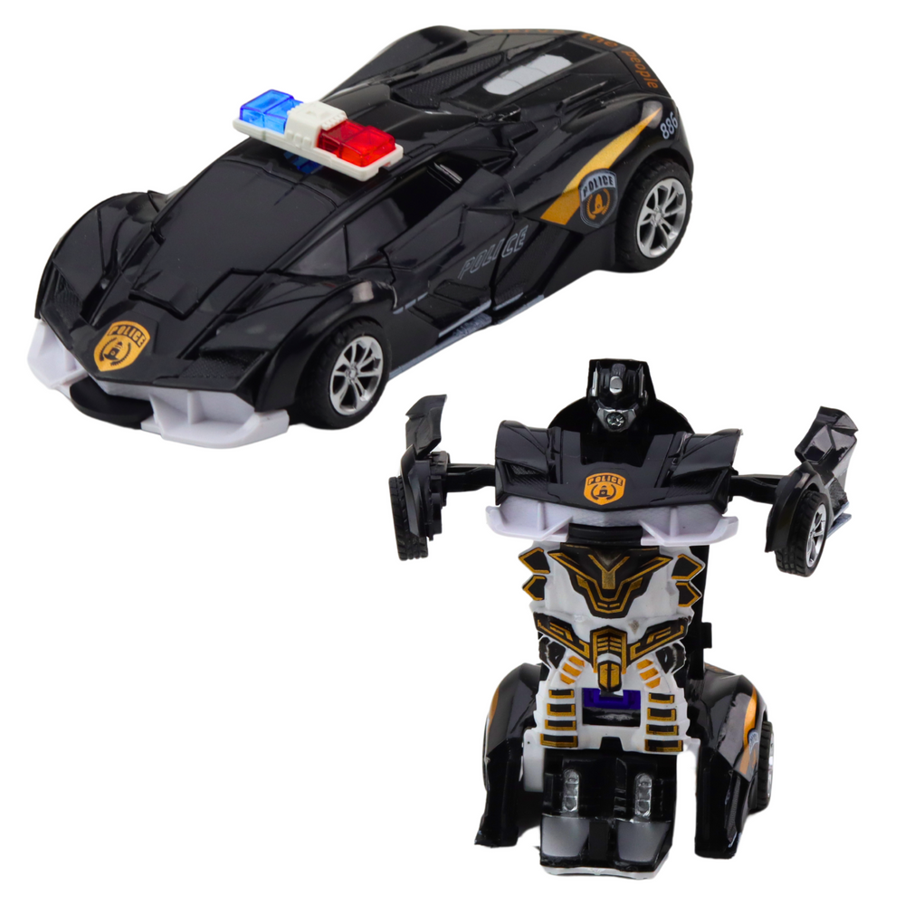 Auto robot 2v1 policejní sportovní vůz – mechanický pohon