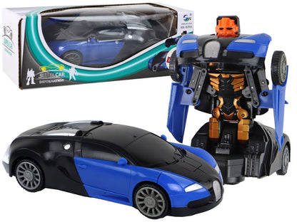 Auto robot 2v1 se světelnými efekty – Bugatti modrý