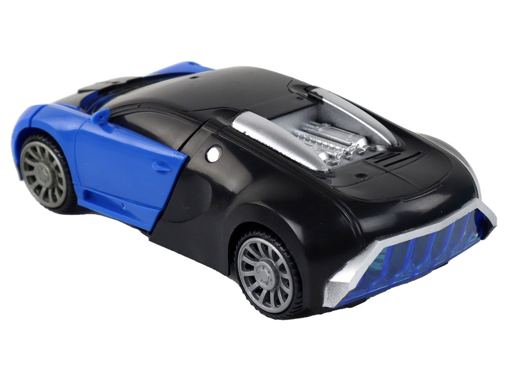Auto robot 2v1 se světelnými efekty – Bugatti modrý
