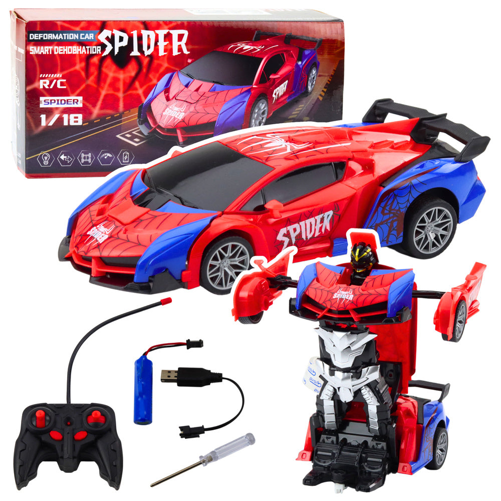 Auto robot pavouk na dálkové ovládání – 2v1 se světly