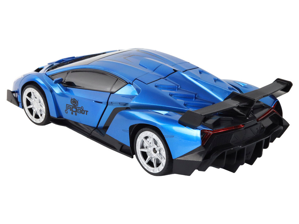 Auto-robot s transformací na dálkové ovládání 1:10 – modré