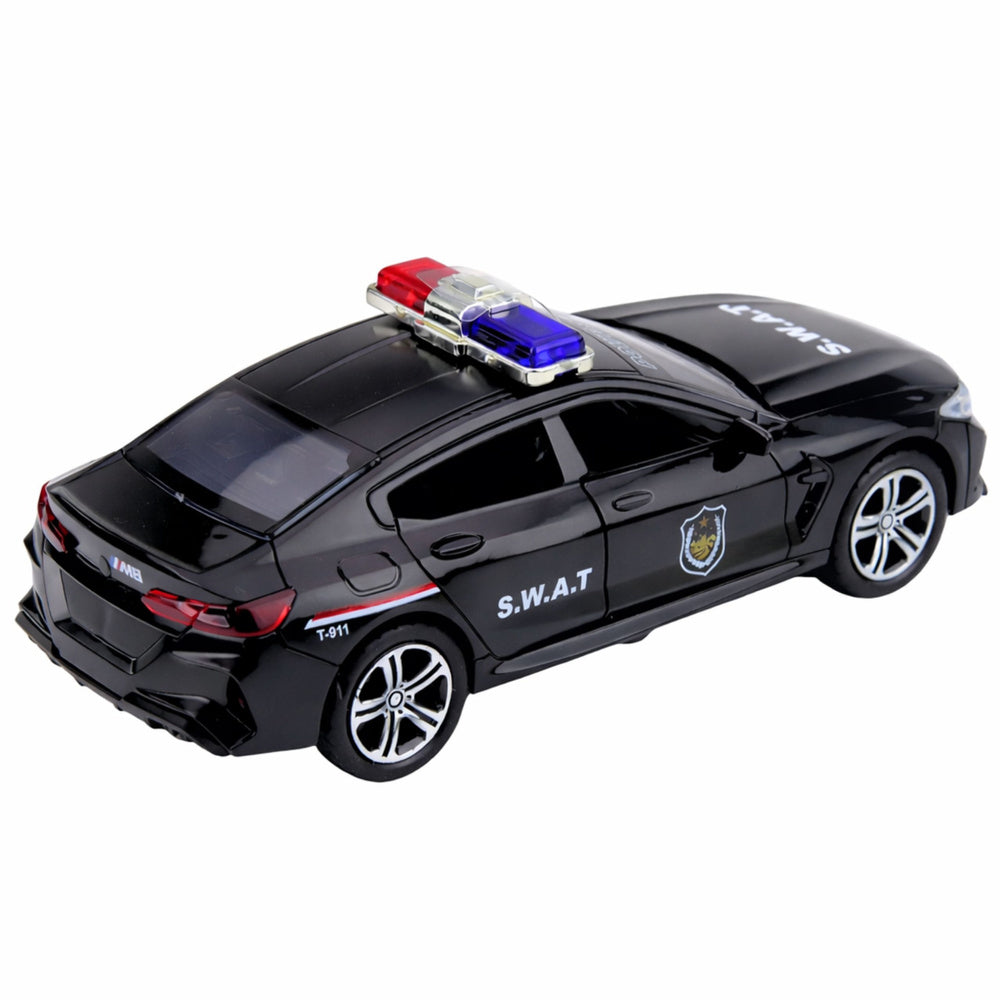 Auto speciální jednotky SWAT s otvíracími dveřmi a zvuky