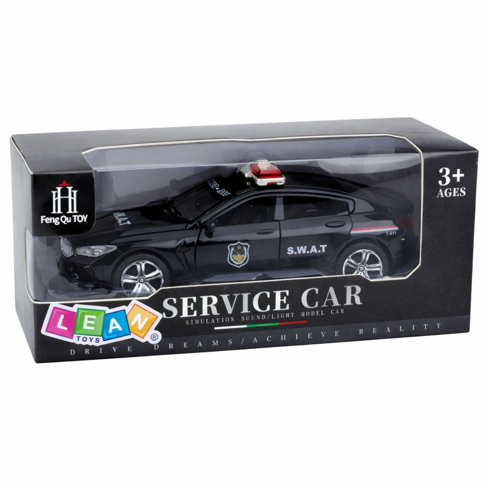 Auto speciální jednotky SWAT s otvíracími dveřmi a zvuky