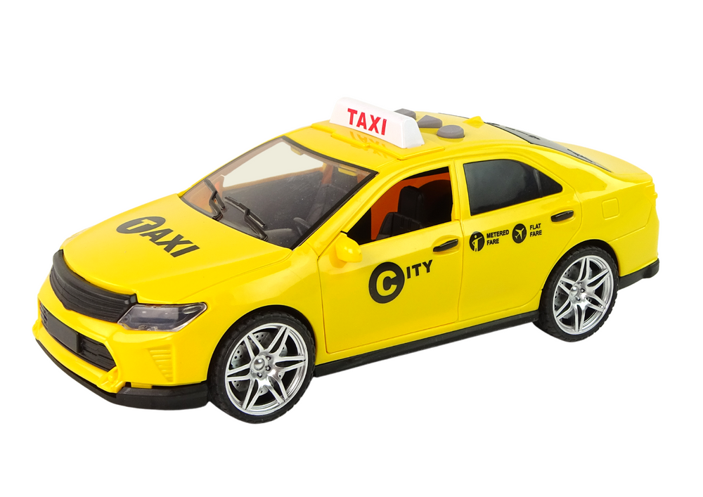 Auto taxi 1:14 – s efekty světla a zvuku | žluté