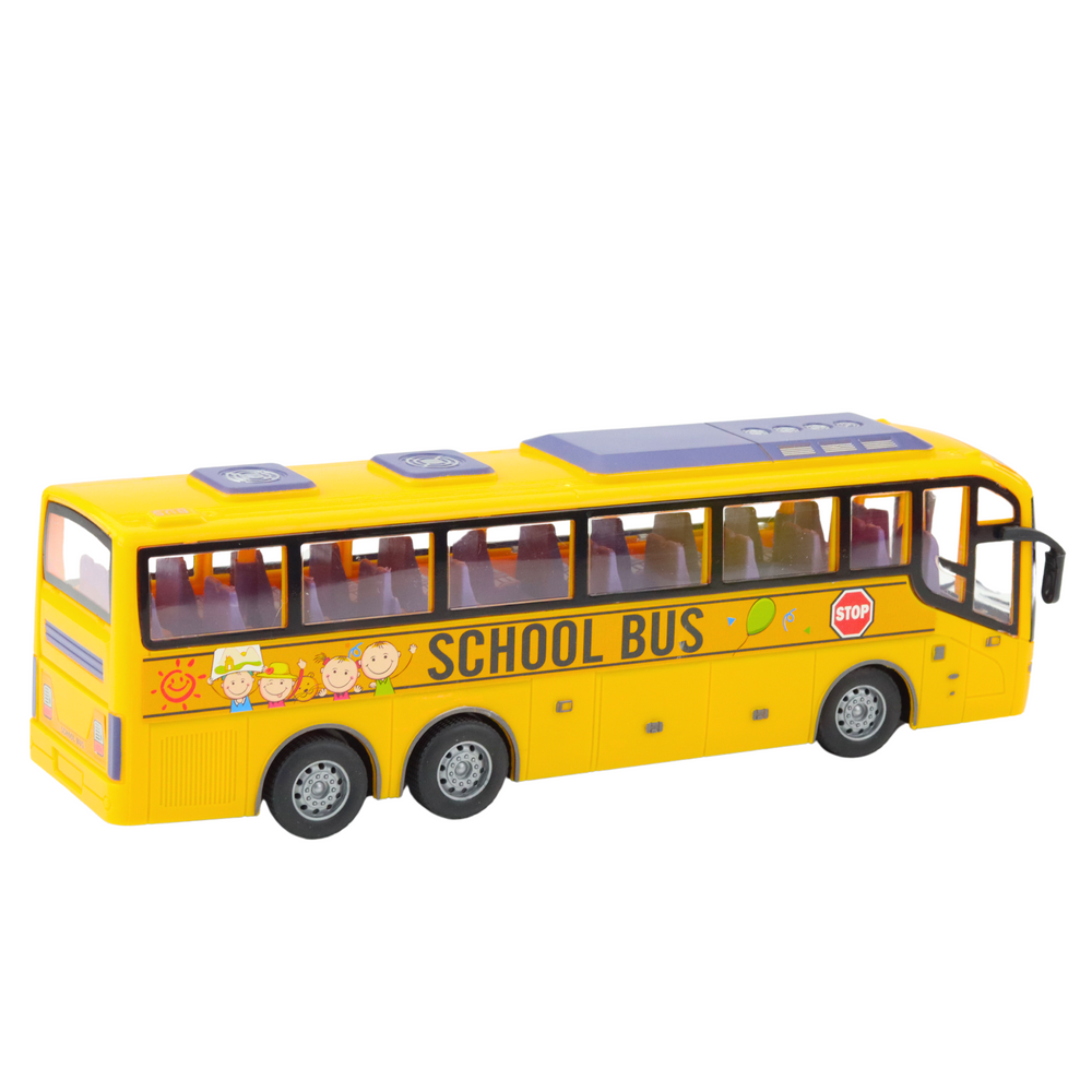 Autobus školní na dálkové ovládání 1:30 s LED světly žlutý