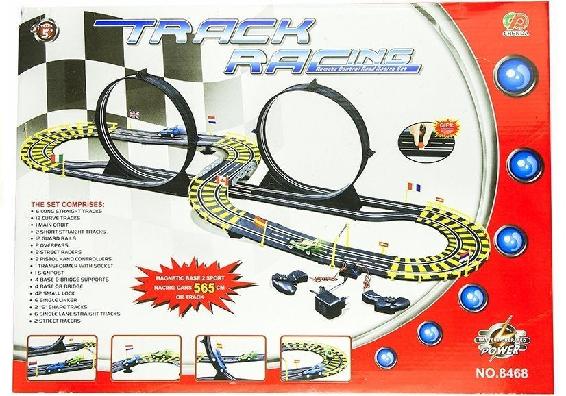 Autodráha s dvěma auty a smyčkami 565 cm – Track Racing