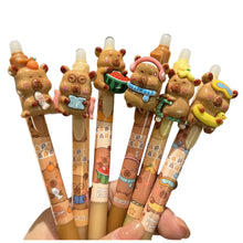 Automatické pero s gumou kapybara 3D – modrý inkoust 15 cm