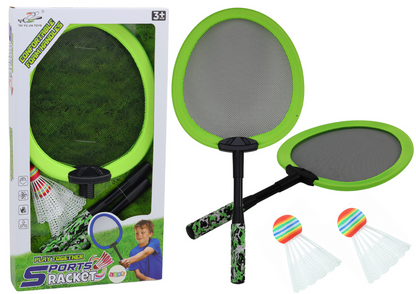 Badmintonové rakety s míčky pro děti – zelené