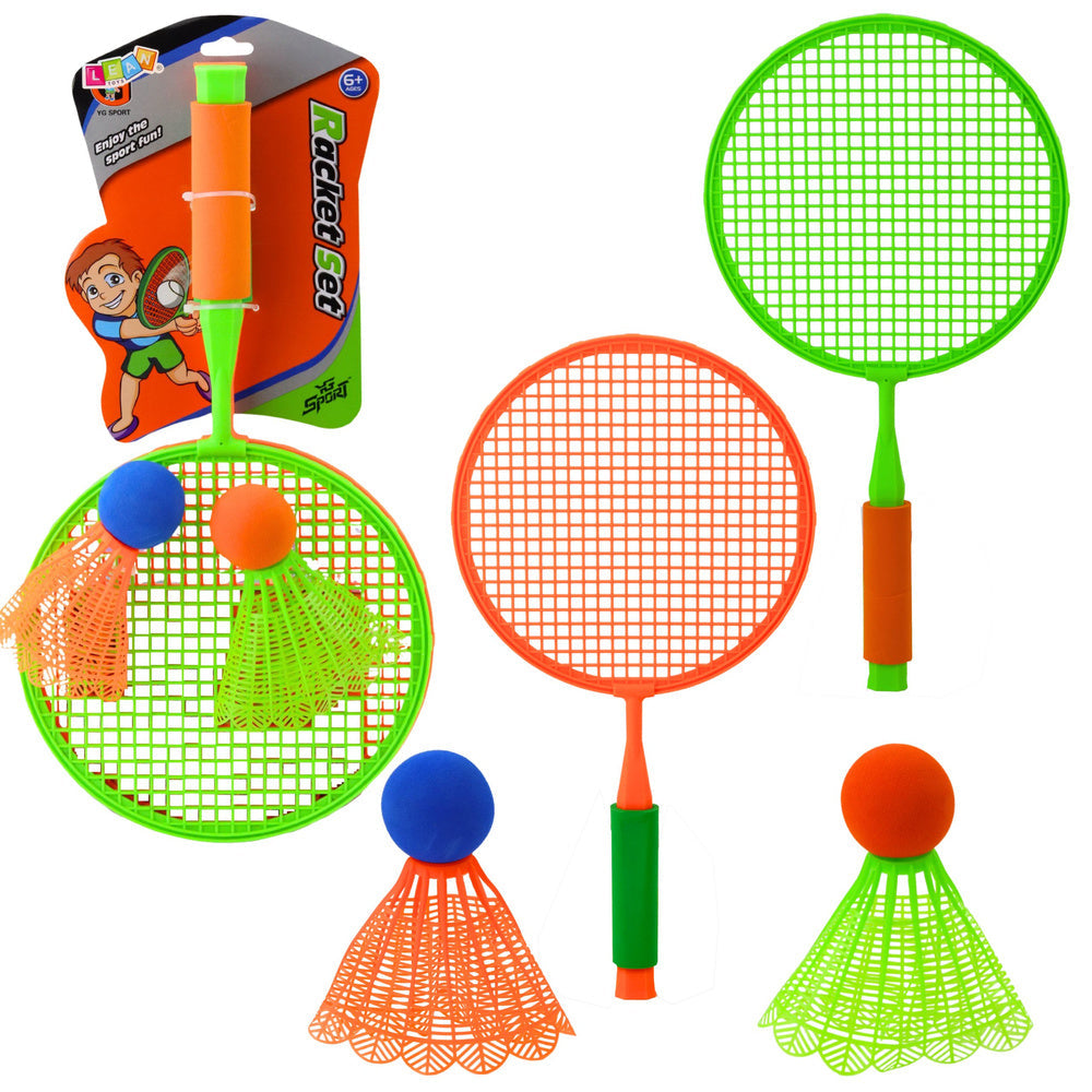 Badmintonový set 2 rakety 2 míčky – s pěnovými koncovkami