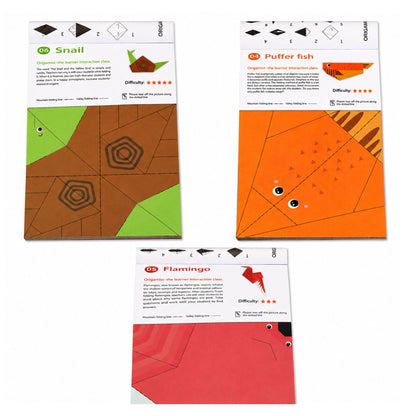 Barevný origami sešit pro děti se zvířátky a 30 listy