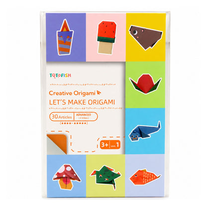 Barevný origami sešit pro děti se zvířátky a 30 listy