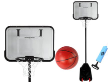 Basketbalový koš na kolečkách – regulovatelný 130 300 cm | černý