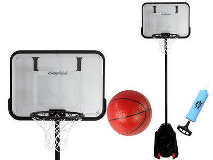 Basketbalový koš na kolečkách – regulovatelný 130 300 cm | černý