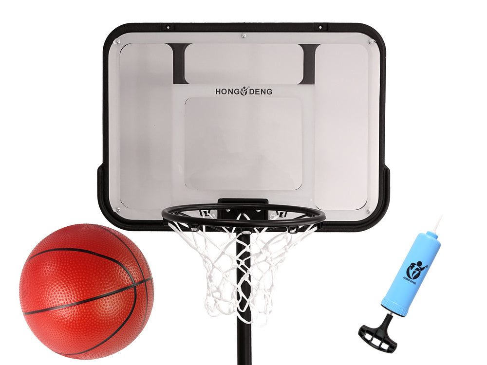 Basketbalový koš na kolečkách – regulovatelný 130 300 cm | černý
