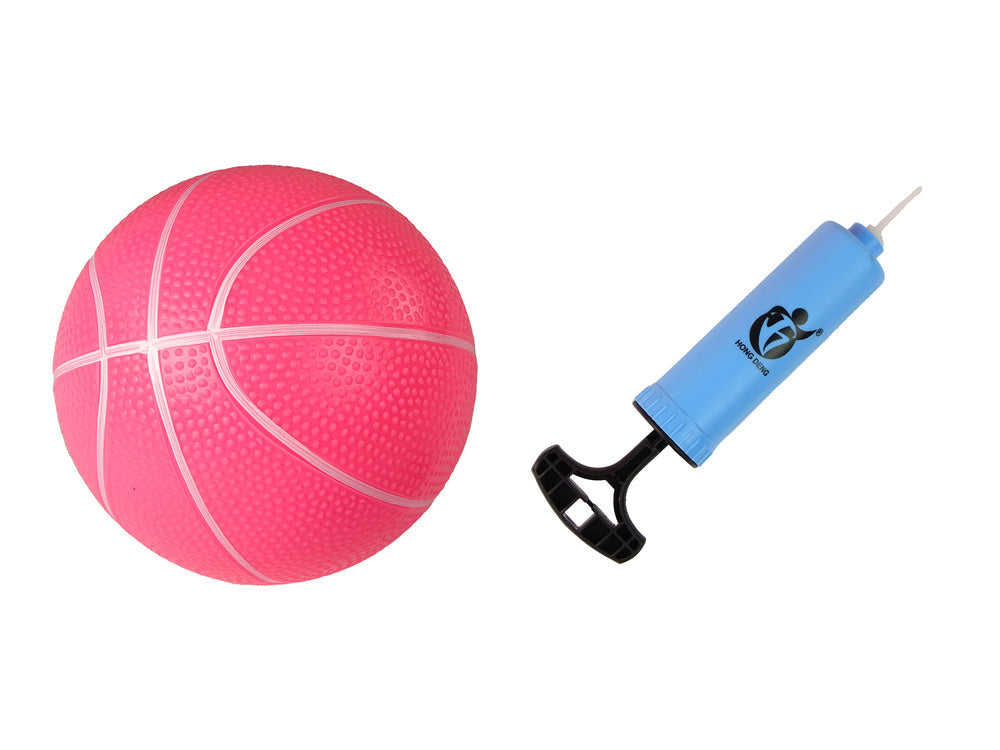 Basketbalový koš pro děti – s míčem a pumpičkou | růžový