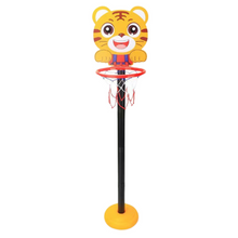 Basketbalový koš regulovatelný s tygrem žlutý 52 110cm