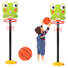 Basketbalový koš regulovatelný žába s pumpičkou zelený 110cm