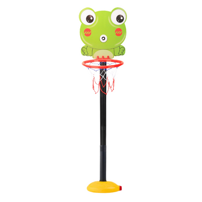 Basketbalový koš regulovatelný žába s pumpičkou zelený 110cm
