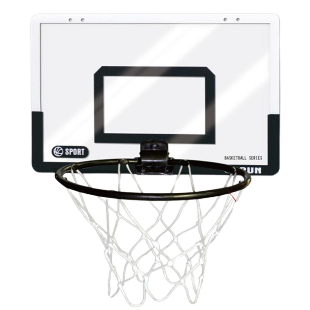 Basketbalový koš s deskou obručí míčem a pumpičkou 40x26 cm