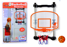 Basketbalový koš s míčem a pumpičkou regulovatelný na dveře