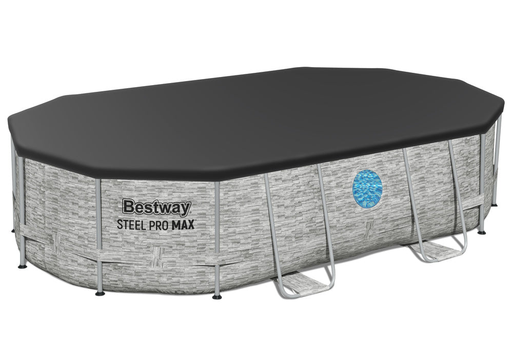Bazén s konstrukcí 427 x 250 x 100 cm s okny a filtrací – Bestway