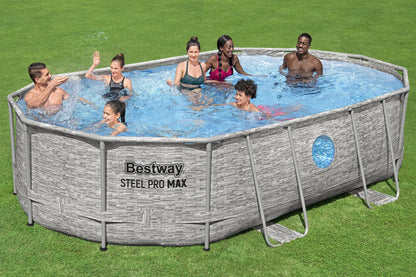 Bazén s konstrukcí 427 x 250 x 100 cm s okny a filtrací – Bestway