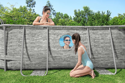 Bazén s konstrukcí 427 x 250 x 100 cm s okny a filtrací – Bestway