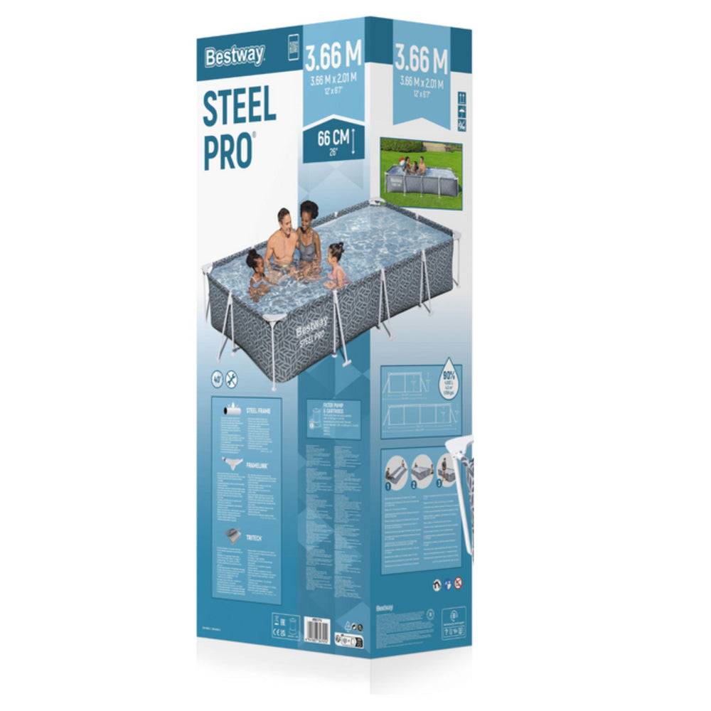 Bazén s rámem 366 x 201 x 66 cm – Bestway