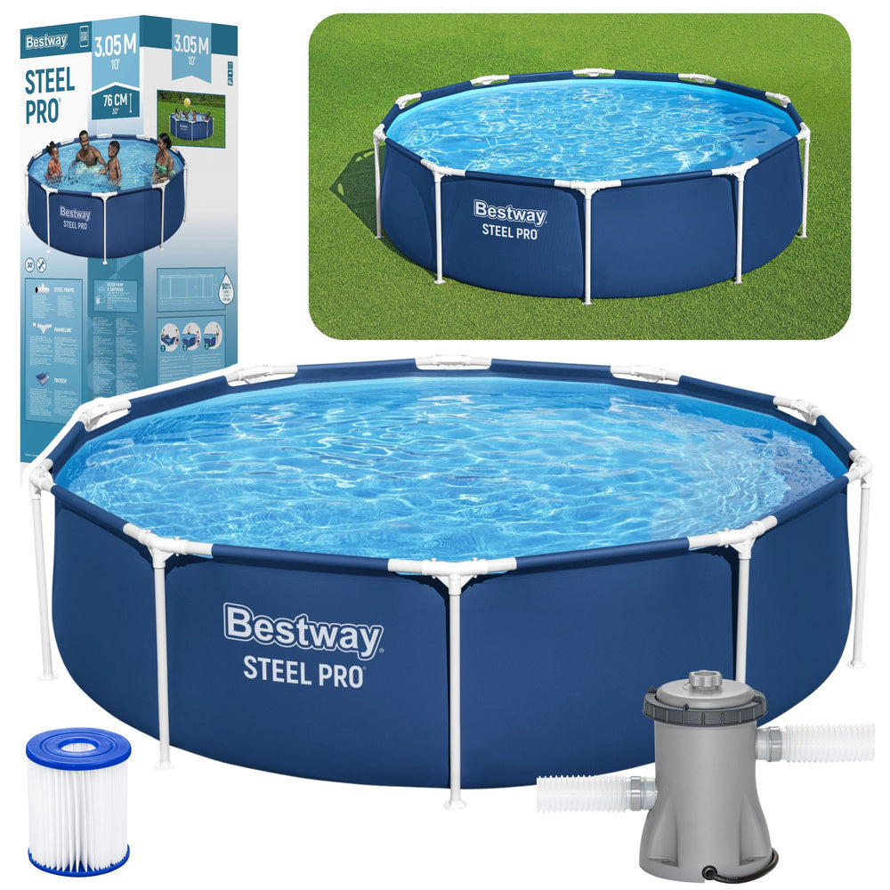 Bazén zahradní s pumpou modrý 305 cm x 76 cm – Bestway
