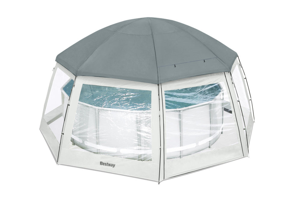 Bazénový stan altán 600x600x295 cm s okny a dveřmi – Bestway