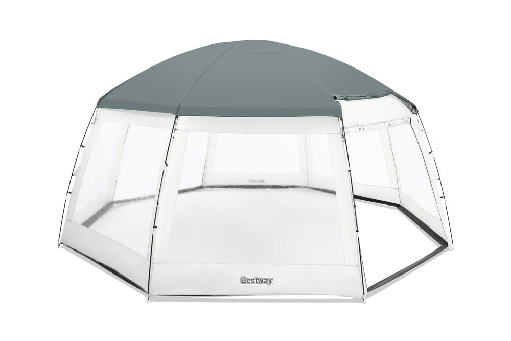 Bazénový stan altán 600x600x295 cm s okny a dveřmi – Bestway