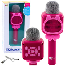 Bezdrátový mikrofon Bluetooth karaoke nahrávání změna hlasu růžový