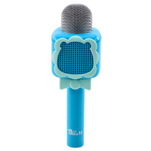 Bezdrátový mikrofon Bluetooth karaoke s nahráváním modrý