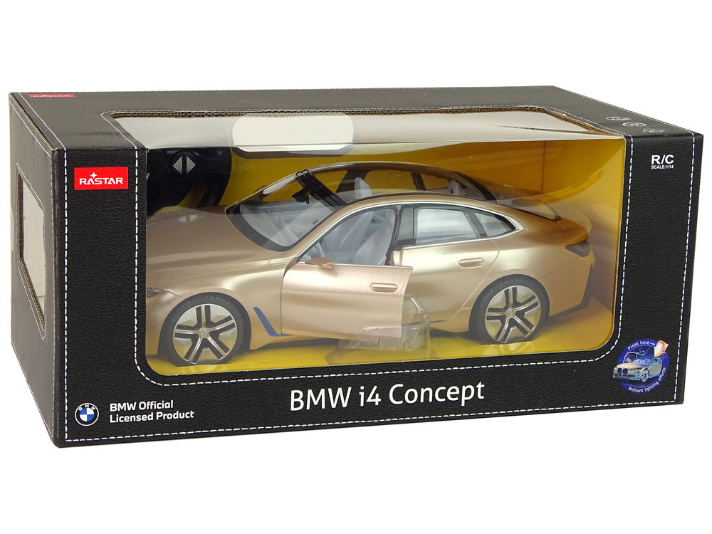 BMW i4 RC auto na dálkové ovládání zlaté 1:14 – Rastar