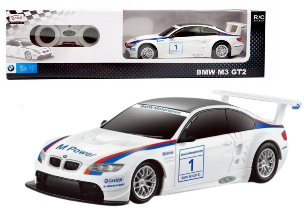 BMW M3 GT2 RC auto na dálkové ovládání bílé 1:24