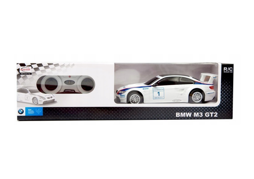 BMW M3 GT2 RC auto na dálkové ovládání bílé 1:24