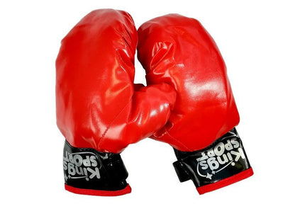 Boxerský set s pytlem a rukavicemi 69 cm stříbrno červený