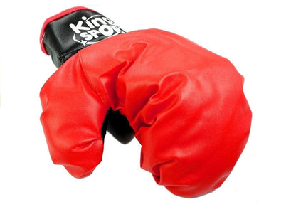 Boxerský set s rukavicemi a hruškou na stojanu černo červený