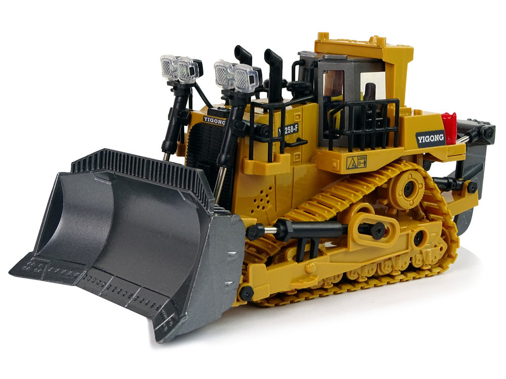 Buldozer na dálkové ovládání – pohyblivá radlice 2.4G žlutý