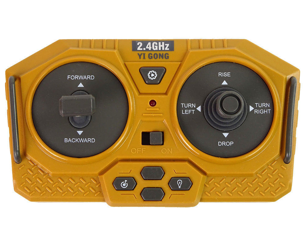 Buldozer na dálkové ovládání – pohyblivá radlice 2.4G žlutý